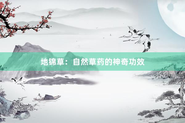 地锦草：自然草药的神奇功效